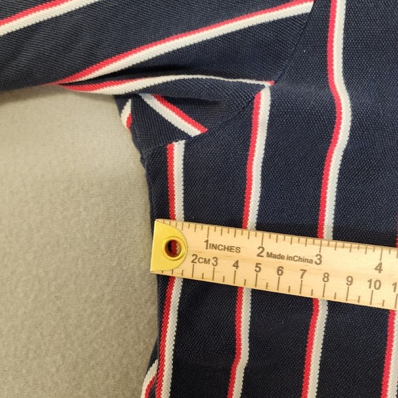 Ralph Lauren Plolo Shirt Mens 2XL Blue with Stripe Short Sleeve Vintage - Picture 10 of 16